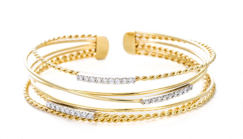 14K Yellow Gold Diamond Bracelet