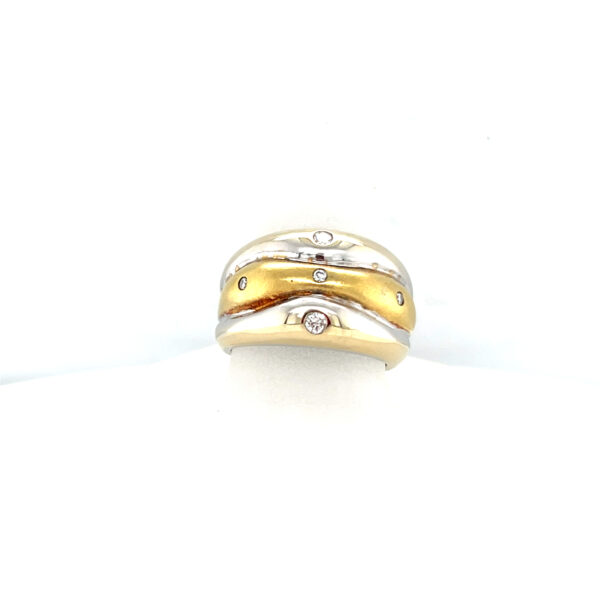 18K 2 Tone Diamond Ring
