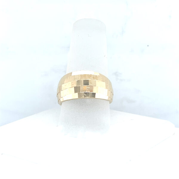 14K Faceted Gold