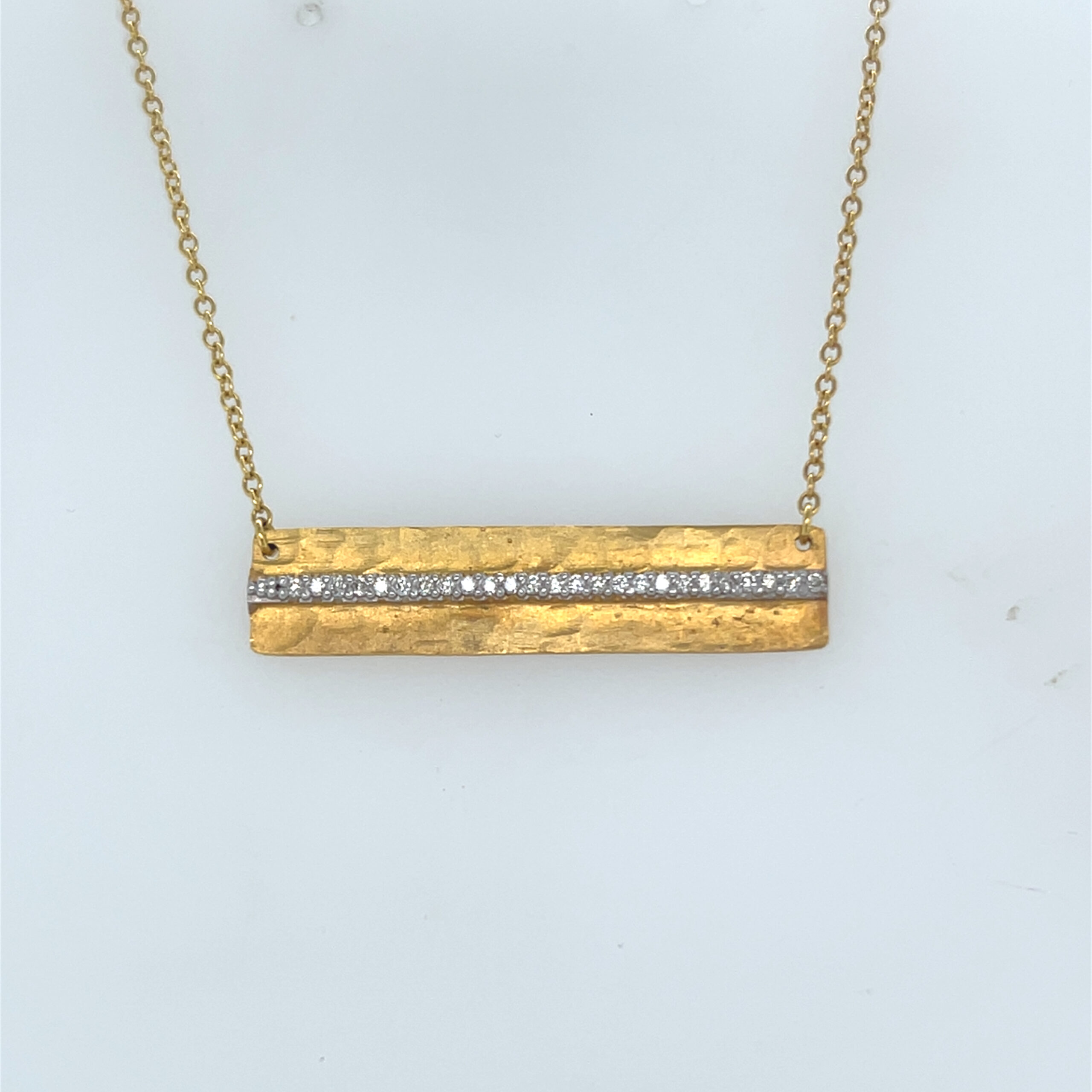 14K Yellow Gold Diamond Pendant